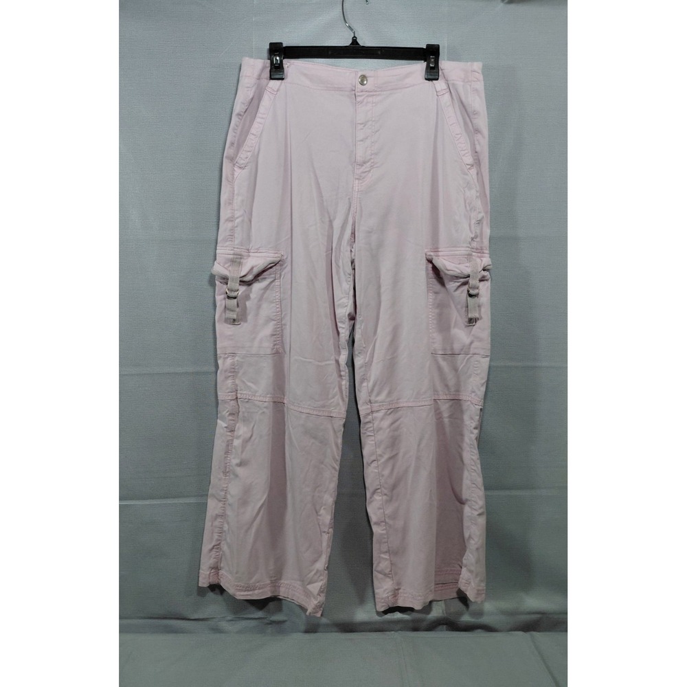 American Eagle Super High Rise Baggy Wide Leg Pants 16 Reg Pink